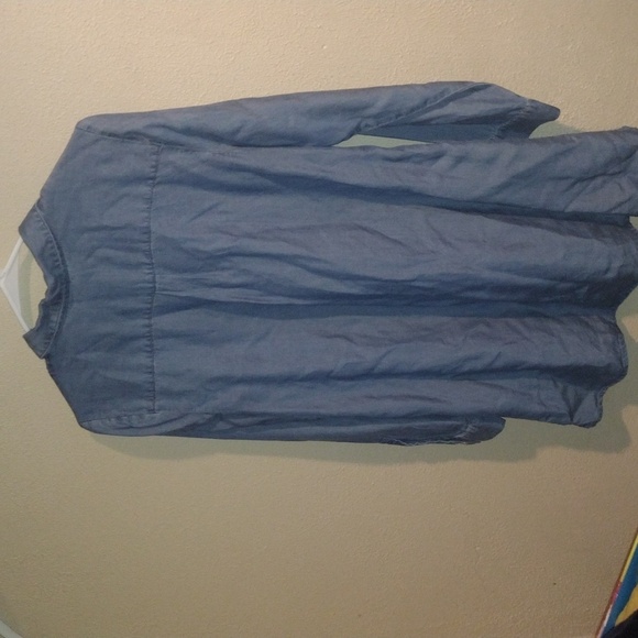 J Jill Denim Dress/Tunic Length Button Down Chambray Long Sleeve S - Picture 6 of 6